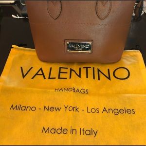 Valentino Leather Whiskey Satchel